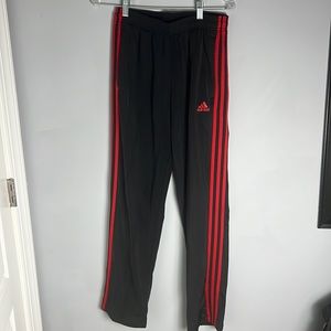 Adidas Men’s Red Black Striped Track Pants Size Small